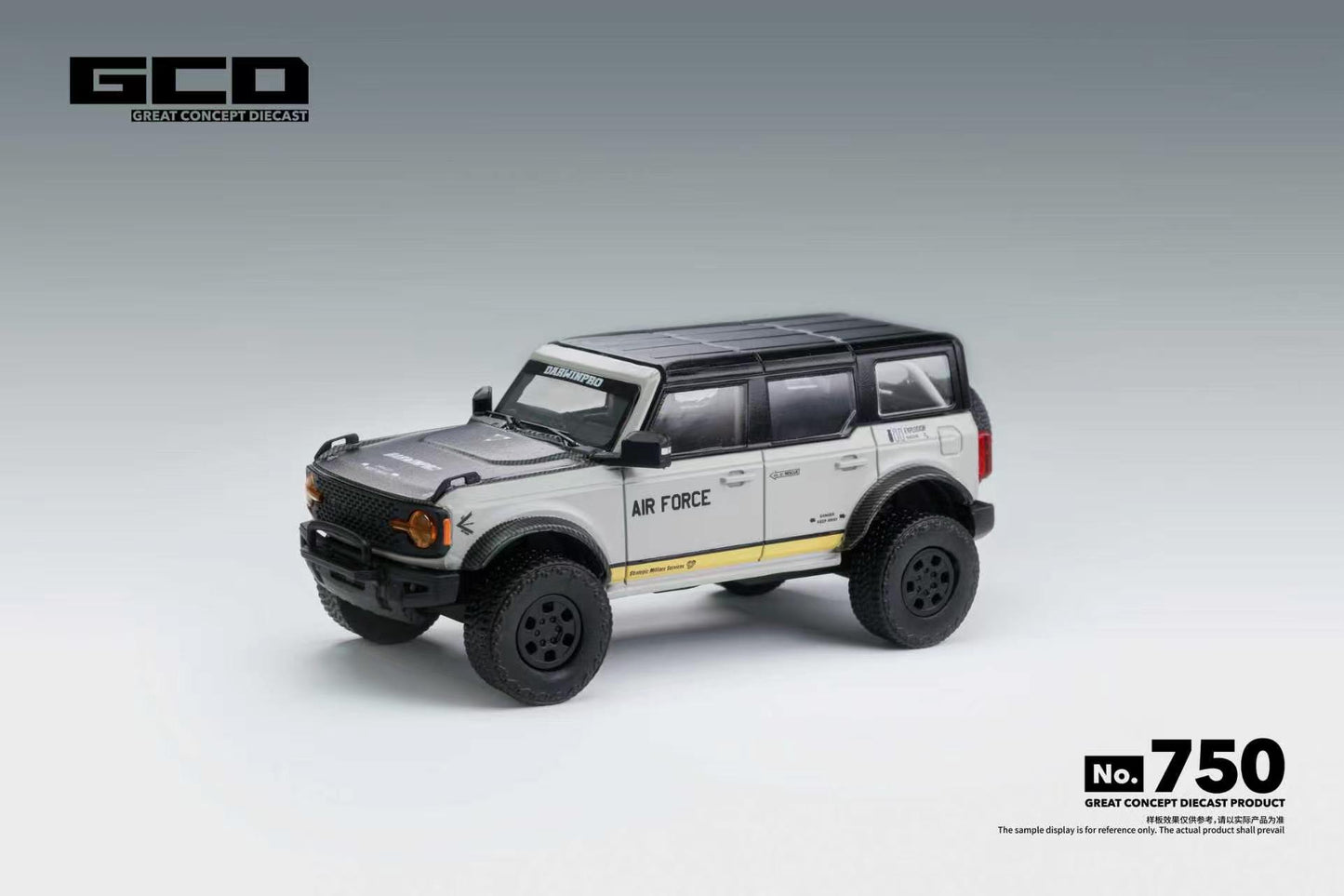(Preorder) GCD 1:64 BRONCO DARWINPRO AIR FORCE GREY (LHD) KS-022-750