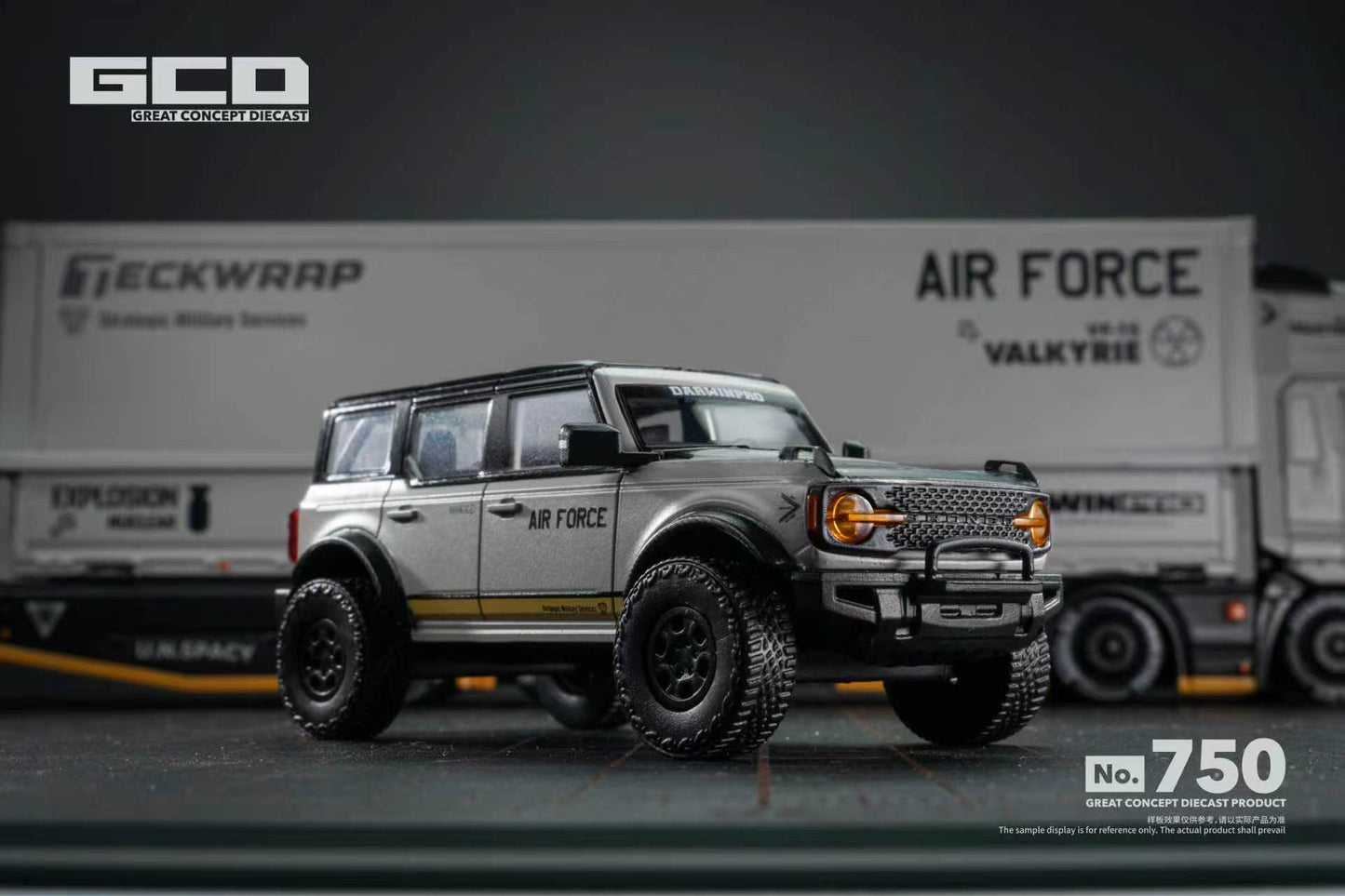 (Preorder) GCD 1:64 BRONCO DARWINPRO AIR FORCE GREY (LHD) KS-022-750
