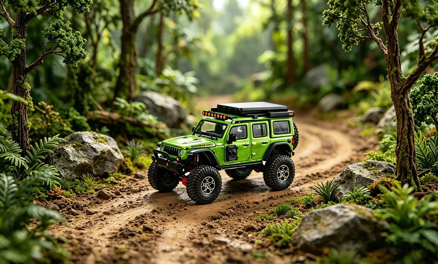 GCD 1:64 Jeep Wrangler - LHD 2024 Green/Black KS-102-648/KS-102-649 [2 Colors]