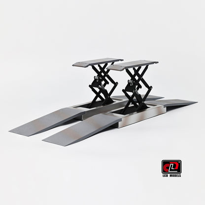 Set of car ramps on a white background with a visible brand logo.