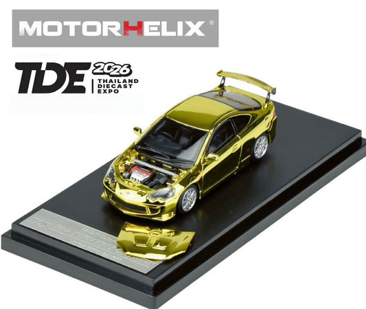 Motorhelix 1:64 Honda Integra Type R (DC5) Mugen Gold Chrome M65801DZ-ME [Exclusive]