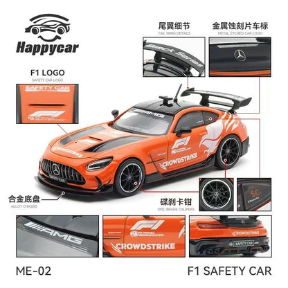 Model F1 safety car with detailed features and HappyCar branding.