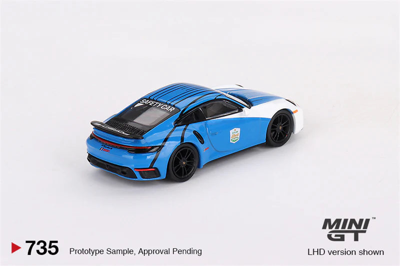 Mini GT 1:64 Porsche 911 Turbo S Safety Car 2023 IMSA Daytona 24 Hours – Blue
