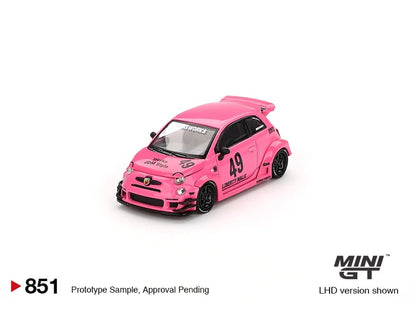 Mini GT 1:64 ABARTH 595 LB-WORKS x Abas Works – Pink (Preorder)