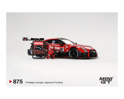 Mini GT 1:64 Nissan GT-R NISMO #23 “MOTUL AUTECH GT-R 2021” SUPER GT SERIES Suzuka winner W/ Matsuda Figure