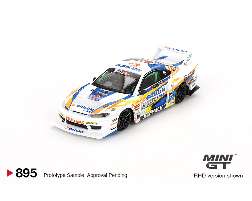 Mini GT 1:64 Nissan LB-Super Silhouette S15 SILVIA #555 2023 Formula Drift Japan MGT00895-BL