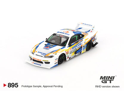Mini GT 1:64 Nissan LB-Super Silhouette S15 SILVIA #555 2023 Formula Drift Japan MGT00895-BL