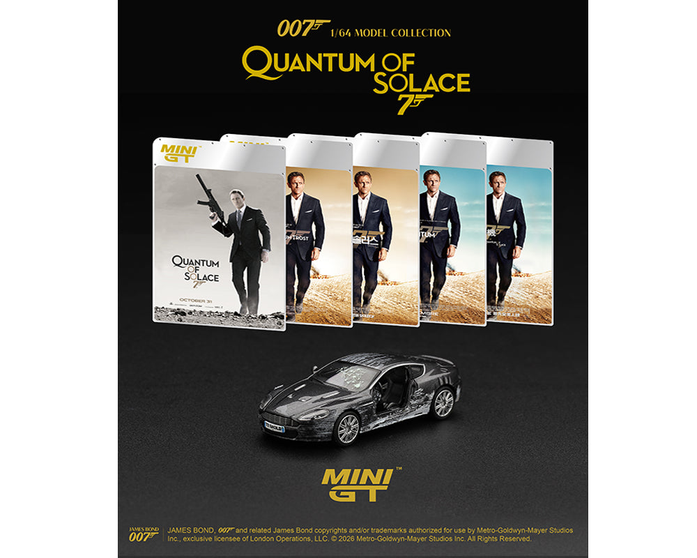 (Preorder) Mini GT 1:64 Aston Martin DBS “Quantum of Solace” Battle Damaged – English Packaging – Limited Edition MGT00924-007E