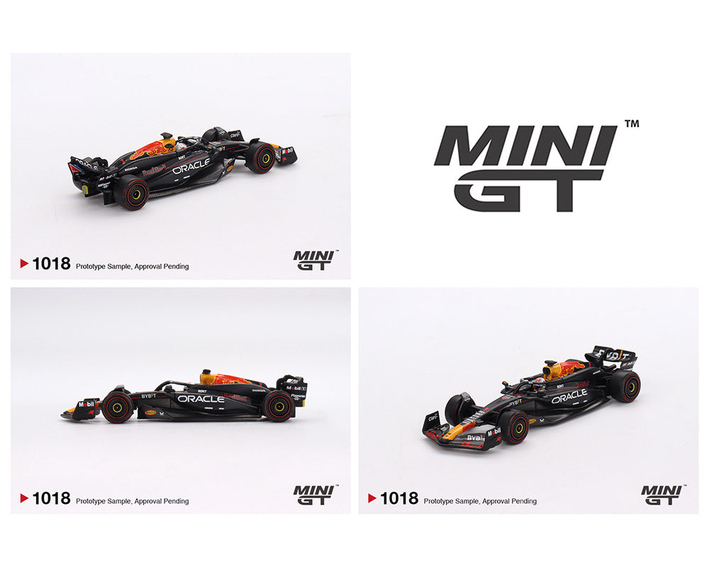 Mini GT 1:64 Oracle Red Bull Racing RB20 #1 Max Verstappen 2024 F1 2024 Bahrain GP Winner MGT01018-BL (Preorder)