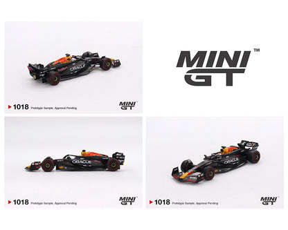 Mini GT 1:64 Oracle Red Bull Racing RB20 #1 Max Verstappen 2024 F1 2024 Bahrain GP Winner MGT01018-BL (Preorder)