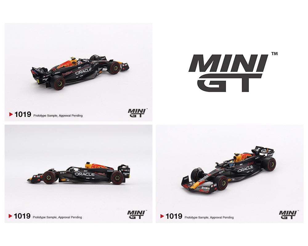 Mini GT 1:64 Oracle Red Bull Racing RB20 #11 Sergio Pérez 2024 F1 2024 Bahrain GP 2nd Place MGT01019-BL (Preorder)