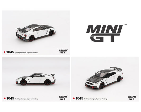 Mini GT 1:64 Nissan GT-R Nismo 2024 – Brilliant White Pearl MGT01045-BL (Preorder)
