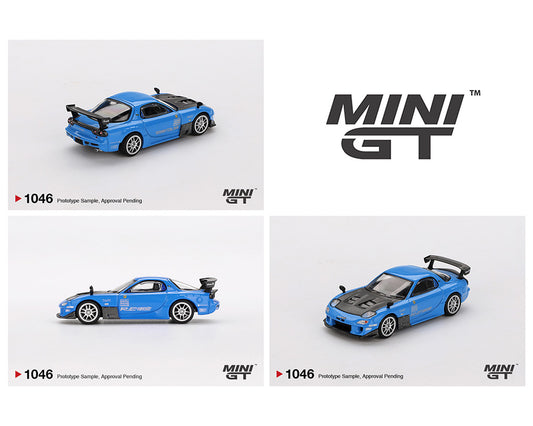 Mini GT 1:64 Mazda RX-7 RE-Amemiya 20B NA 3ROTOR-7 “Ama-san Go” MGT01046-BL (Preorder)