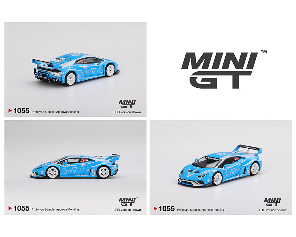 (Preorder) Mini GT 1:64 LB★WORKS Lamborghini Huracán GT GRAVITY – Blue MGT01055-BL