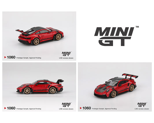 Mini GT 1:64 Porsche 911 (992) GT3 RS Weissach Package – Guards Red MGT01060-BL (Preorder)