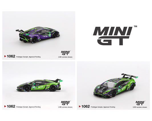 (Preorder) Mini GT 1:64 Lamborghini Huracán GT3 EVO2 #78 Forte Racing 2024 IMSA Daytona 24 Hrs MGT01062-BL