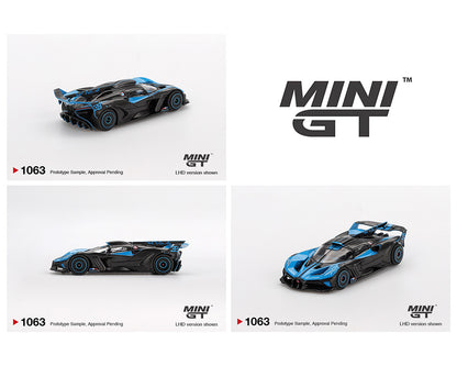(Preorder) Mini GT 1:64 Bugatti Bolide Presentation – Black Blue MGT01063-BL
