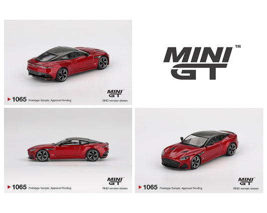 Mini GT 1:64 Aston Martin DBS – Hyper Red MGT01065-BL (Preorder)