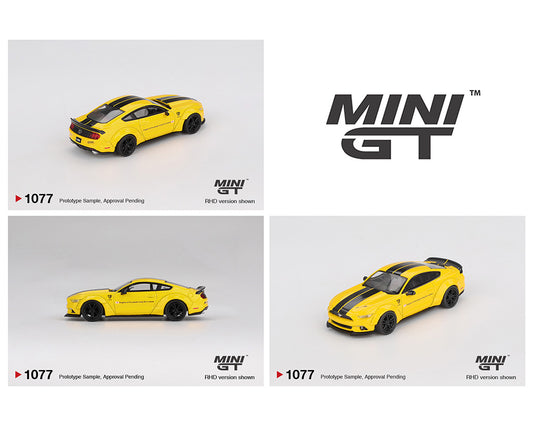 (Preorder) Mini GT 1:64 LB-WORKS Ford Mustang – Triple Yellow MGT01077-BL