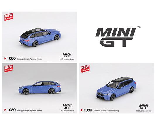 (Preorder) Mini GT 1:64 BMW M5 Touring (G99) – Marina Bay Blue Metallic MGT01080-BL