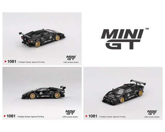 (Preorder) Mini GT 1:64 Lamborghini Countach LB-WORKS – Black MGT01081-BL