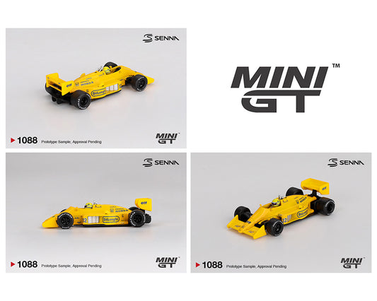 (Preorder) Mini GT 1:64 Lotus 99T #12 Ayrton Senna 1987 Monaco Grand Prix Winner MGT01088-BL