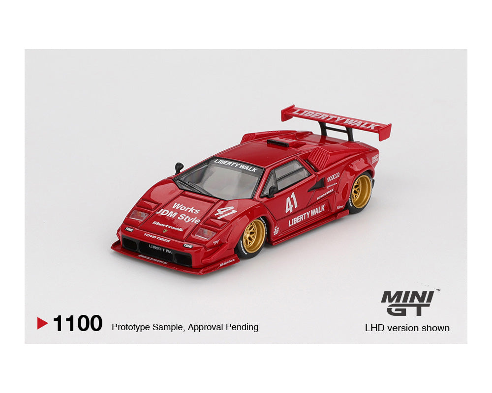 (Preorder) Mini GT 1:64 Lamborghini Countach LB-WORKS – Red MGT01100-BL
