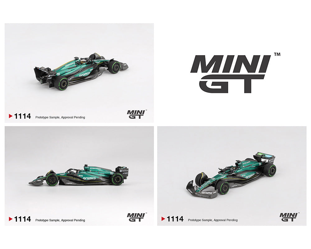 (Preorder) Mini GT 1:64 Aston Martin AMR24 #18 Lance Stroll 2024 F1 2024 Canadian GP MGT01114-BL