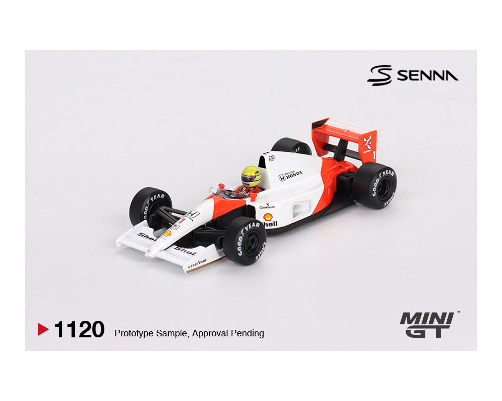 (Preorder) Mini GT 1:64 McLaren MP4/6 #1 Ayrton Senna 1991 Japanese Grand Prix 2nd Place MGT01120-BL