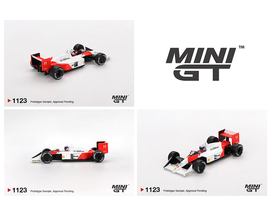 (Preorder) Mini GT 1:64 McLaren MP4/4 #11 Alain Prost 1988 Japanese Grand Prix 2nd Place MGT01123-BL