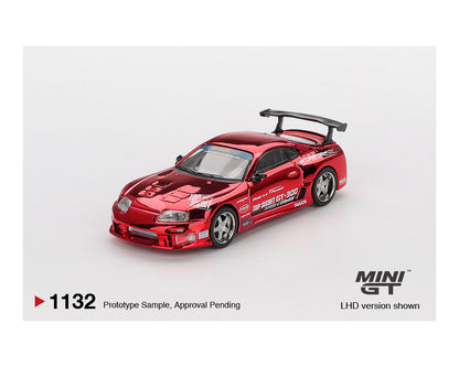 (Preorder) Mini GT 1:64 Toyota Supra (A80) Top Secret GT-300 Top Secret – Red Chrome- Limited Edition MGT01132-BL