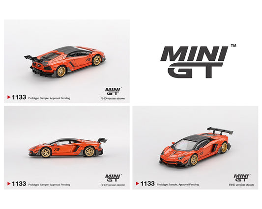 (Preorder) Mini GT 1:64 LB★WORKS Lamborghini Aventador – Orange – MDX 2025 Limited Edition MGT01133-BL