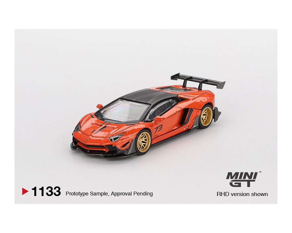 (Preorder) Mini GT 1:64 LB★WORKS Lamborghini Aventador – Orange – MDX 2025 Limited Edition MGT01133-BL