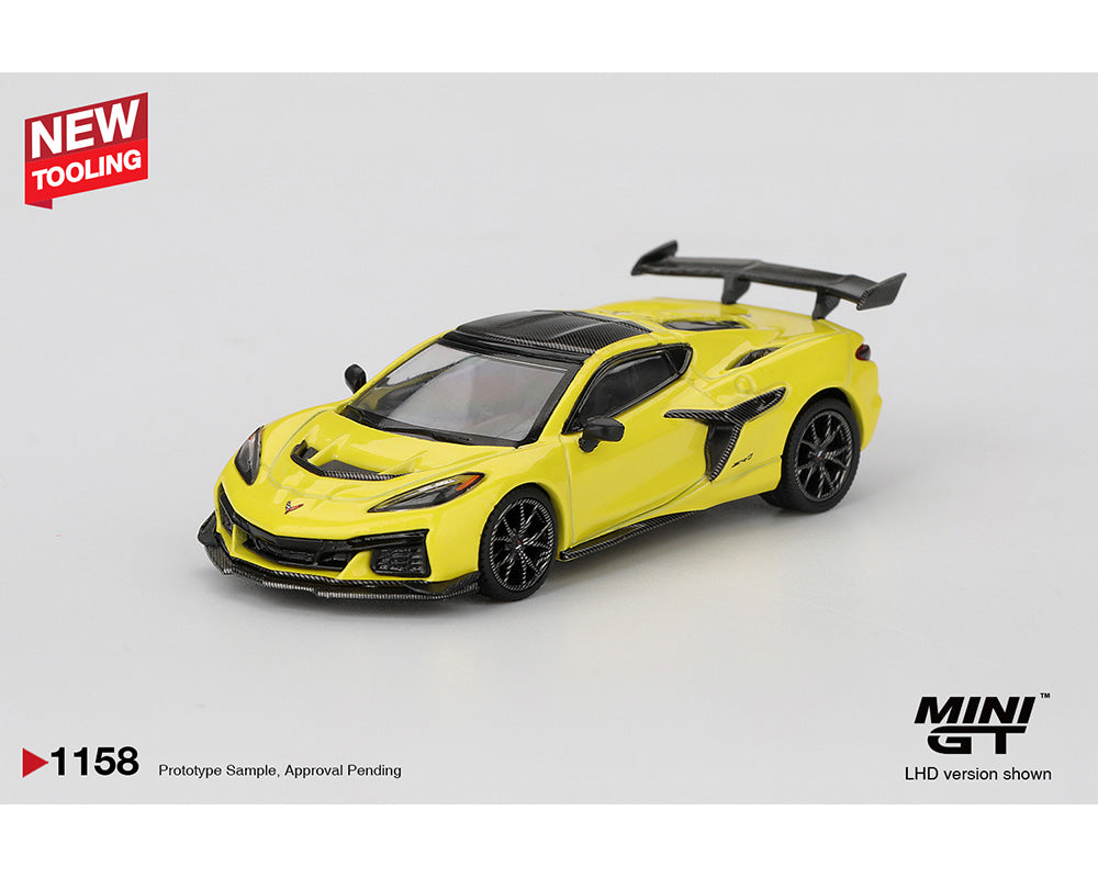 Mini GT 1:64 Chevrolet Corvette ZR1- Accelerate Yellow MGT01158-BL