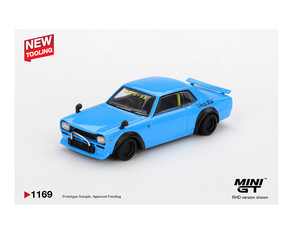 Preorder) Mini GT 1:64 Nissan LB☆Works HAKOSUKA – Baby Blue