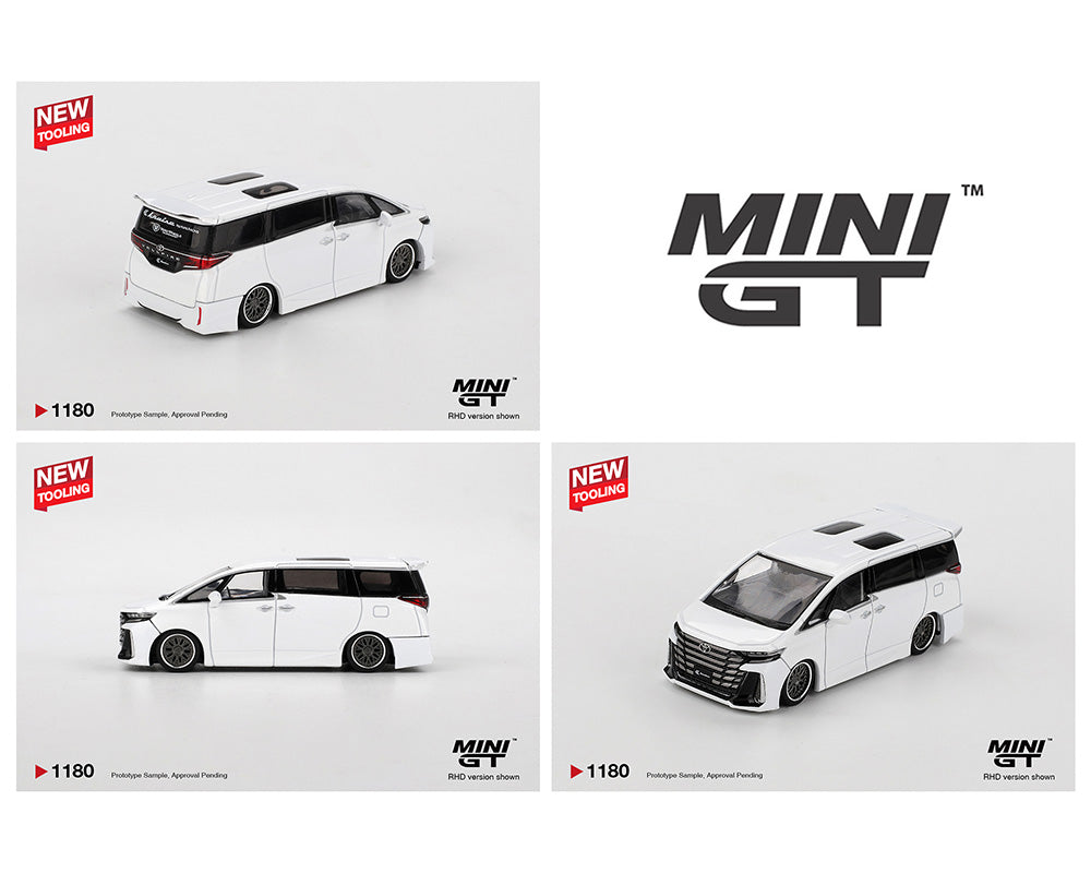 Mini GT Toyota Alphard 40 KUHL White in white background