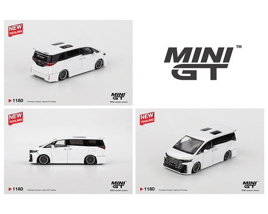 Mini GT Toyota Alphard 40 KUHL White in white background