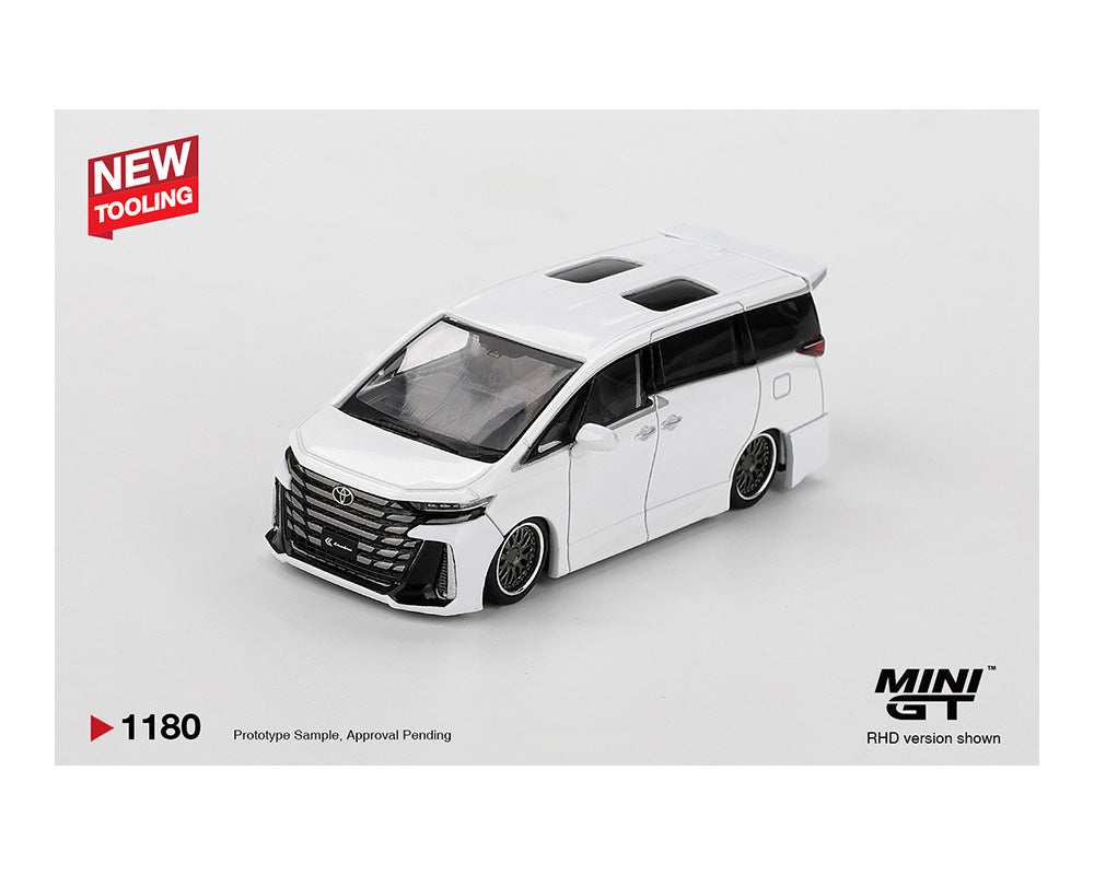 Mini GT Toyota Alphard 40 KUHL White in white background