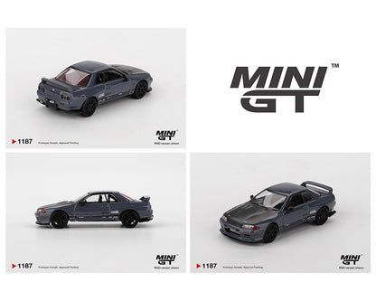Three Mini GT Nissan Skyline GT-R Top Secret VR32 Stealth Grey 