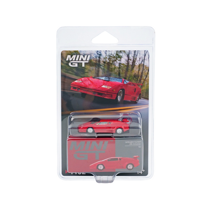 Mini GT 1:64 Lamborghini Countach 25th Anniversary Red MGT01192-BL
