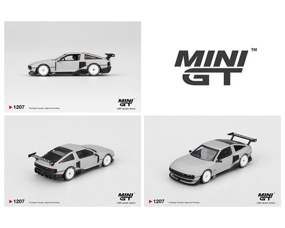 Three model cars displayed with 'MINI GT' branding on a white background