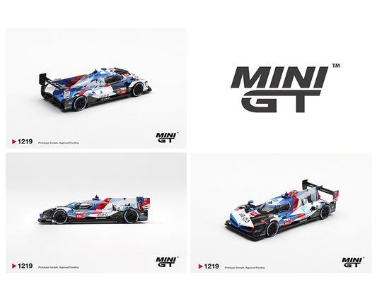 Model cars with 'MINI GT' branding on a white background