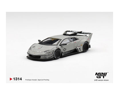 Model car of a sports car on a white background with 'MINI GT' branding.