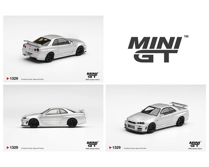 Model cars with 'MINI GT' branding on a white background