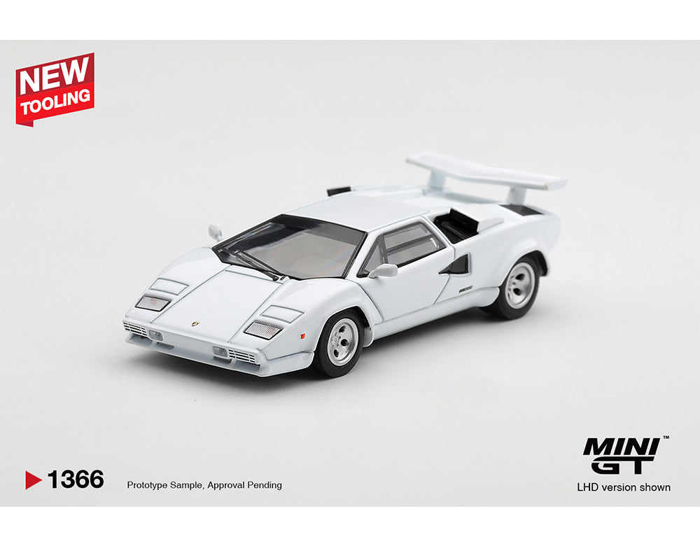 (Preorder) Mini GT 1:64 Lamborghini Countach LP500S White – Limited Edition MGT01366-BL