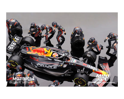 Mini GT 1:64 Oracle Red Bull Racing RB19 #1 Max Verstappen 2023 F1 Japanese Grand Prix Pit Crew Set Limited Edition 5000 Sets (Preorder)