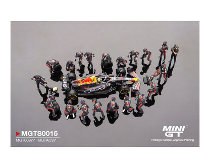 Mini GT 1:64 Oracle Red Bull Racing RB19 #11 Sergio Pérez 2023 F1 Japanese Grand Prix Pit Crew Set Limited Edition 5000 Sets (Preorder)
