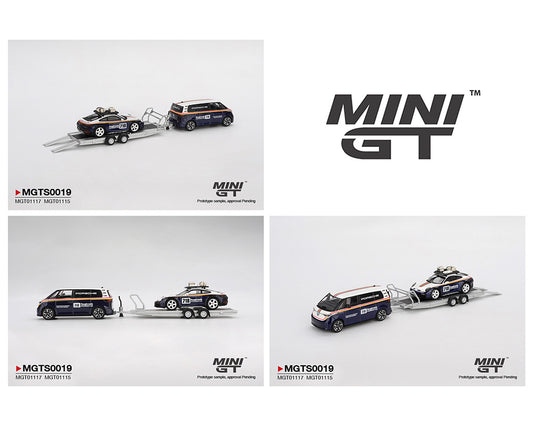 (Preorder) Mini GT 1:64 Porsche 911 Dakar #718 / Volkswagen ID. Buzz Porsche Centrum Gelderland Roughroads Set MGTS0019