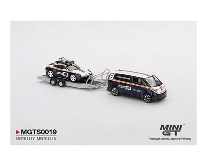 (Preorder) Mini GT 1:64 Porsche 911 Dakar #718 / Volkswagen ID. Buzz Porsche Centrum Gelderland Roughroads Set MGTS0019