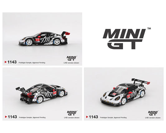 Mini GT 1:64 Porsche 911 GT3 R #77 AO Racing 2025 IMSA Petit Le Mans MGT01143-BL